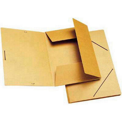 Dokumentmappe m/3 klapper-elastik 801902 brun A4