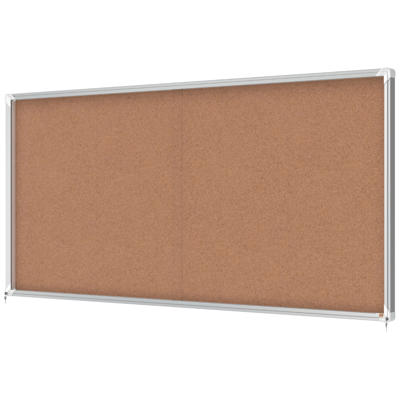 Opslagsskab Nobo Premium kork 27xA4 m/lås-skyde indendørs