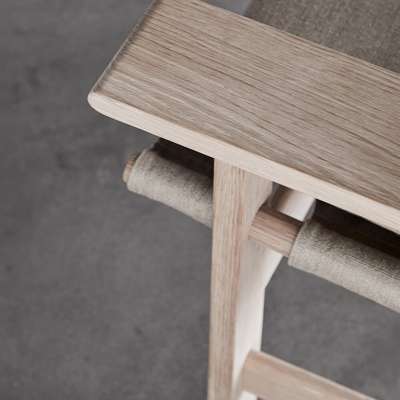 Stol Fredericia The Kanvas Chair lys eg natur
