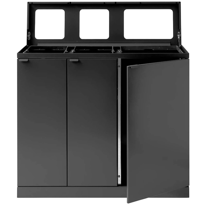 Affaldssystem affaldssortering Bica 829 2x65L 1x95L,  grå