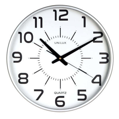 Vægur Unilux Maxi POP sølv Ø37,5