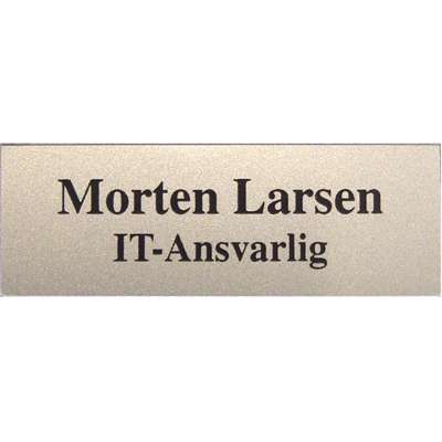 Reversskilt m/2 tekstlinjer 16x52mm