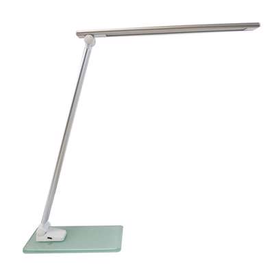 Bordlampe Unilux Popy LED foldbar dæmpbar hvid/metalgrå 