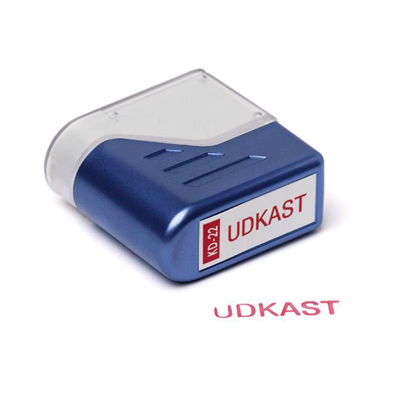 Stempel Deskmate Udkast rød tekst