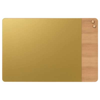 Glastavle Naga magnetisk 60x80 mat guld/egefiner