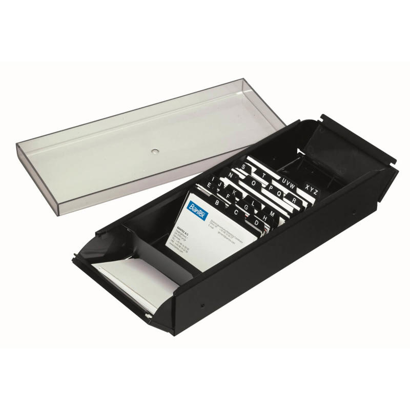 Visitkortkartotek Bantex t/600 kort m/låg