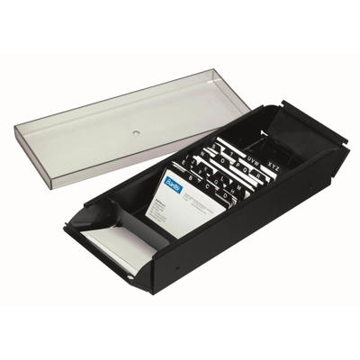 Visitkortkartotek Bantex t/600 kort m/låg