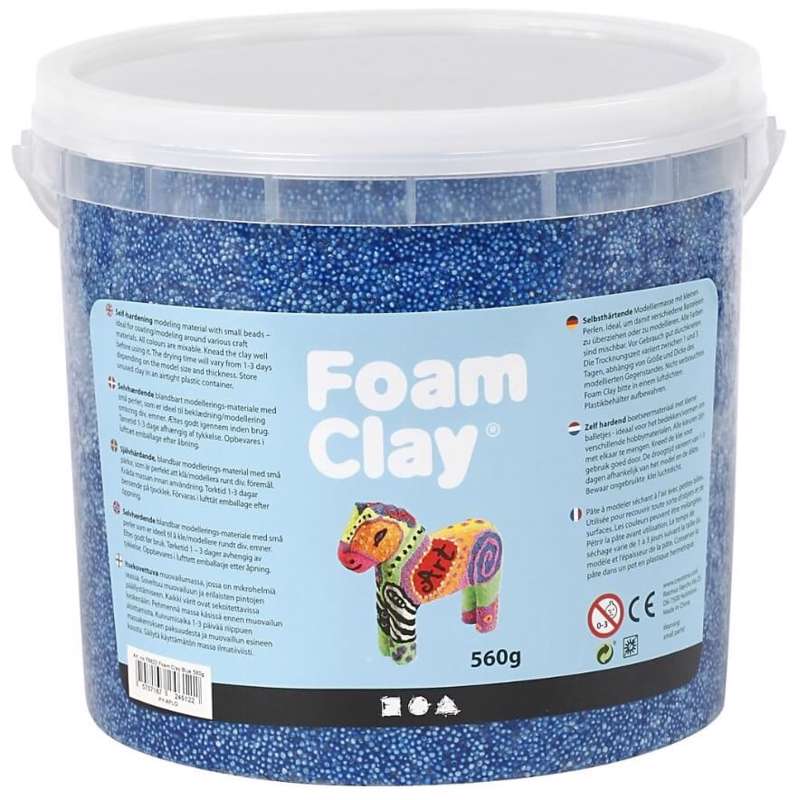 Modelleringsmateriale Creas Foam Clay 560g blå