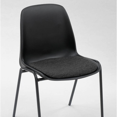 Stabelstol LifeTime Premium m/sort polster sæde sort