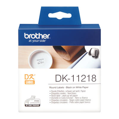 Label Brother hvid DK11218 Ø24 1000stk/pk