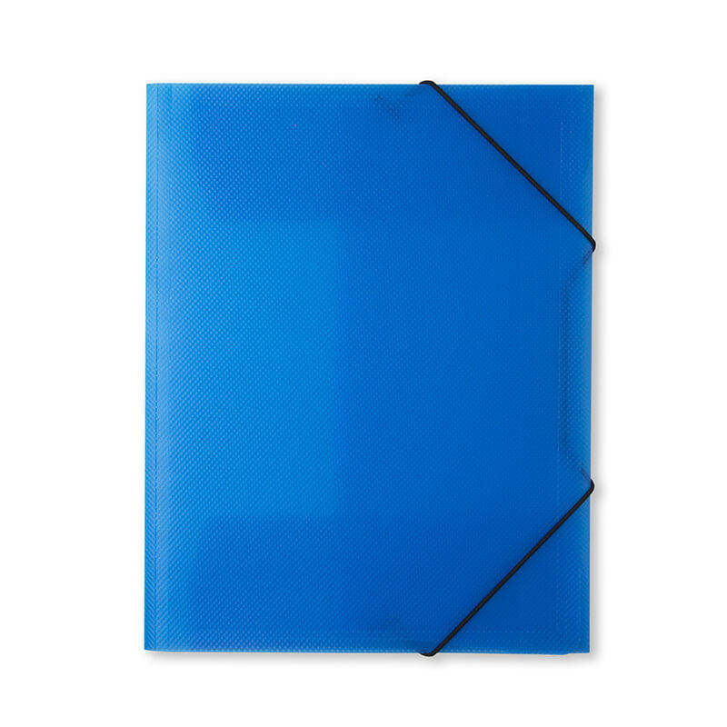 Plastmappe BNT m/3 klapper blå Dokusmart