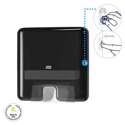 Dispenser Tork Xpress Mini H2 sort t/Multif. håndark 552108