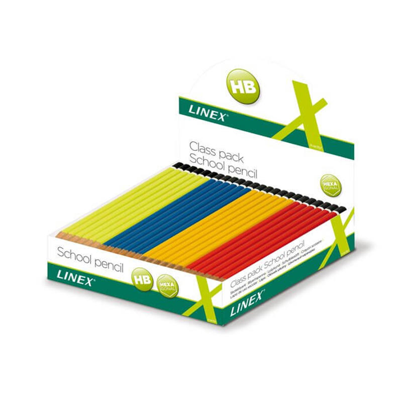 Blyant skole HB pk/144 stk ass. farver