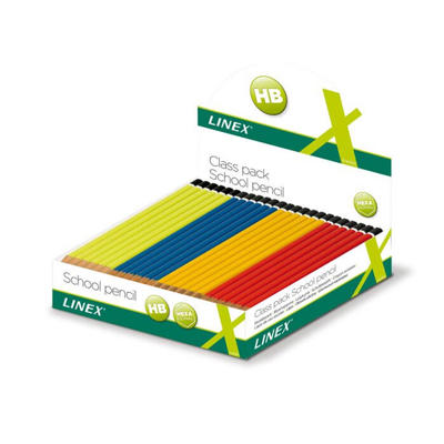 Blyant skole HB pk/144 stk ass. farver