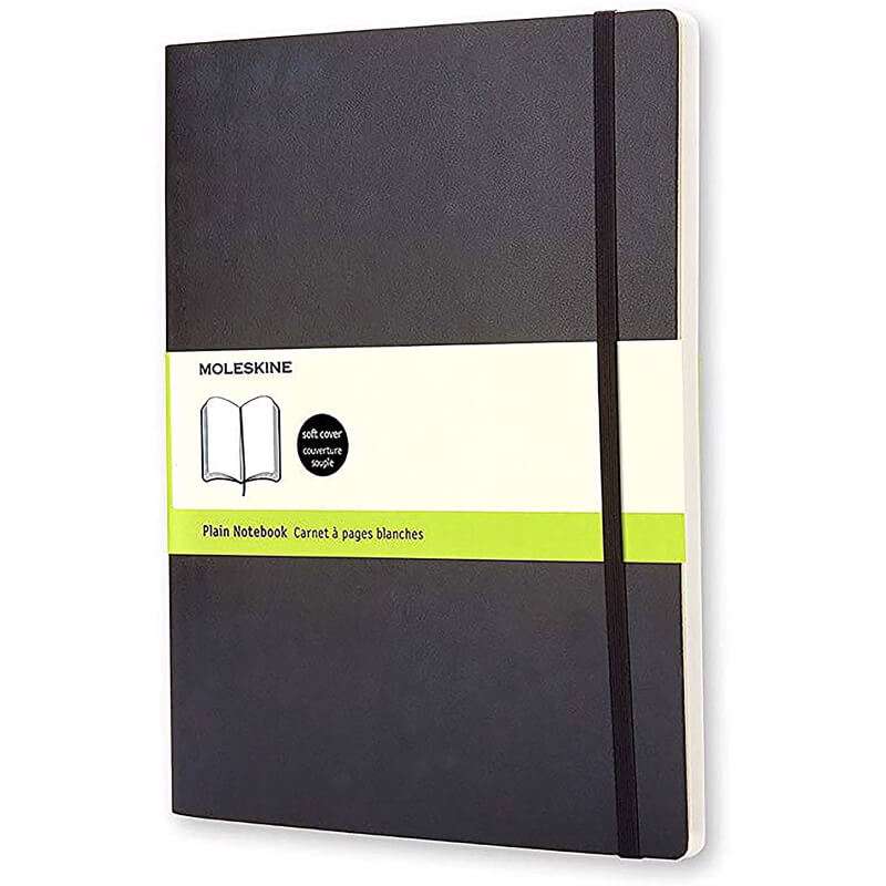 Notesbog Moleskine Classic soft ulin. XL 19x25cm sort
