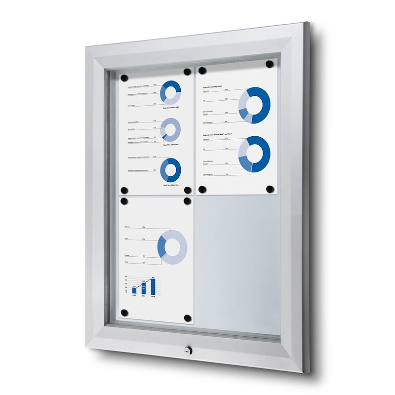 Opslagsskab Twin 750 udendørs 4xA4 magnetisk m/lås