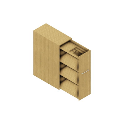 Udtræksskab Dencon Delta45 2376 120x40x80 m/bakke eg