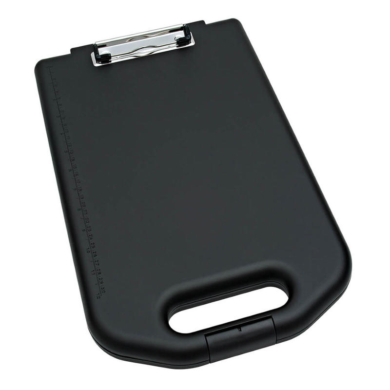 Clipboard sort Wedo m/håndtag og rum