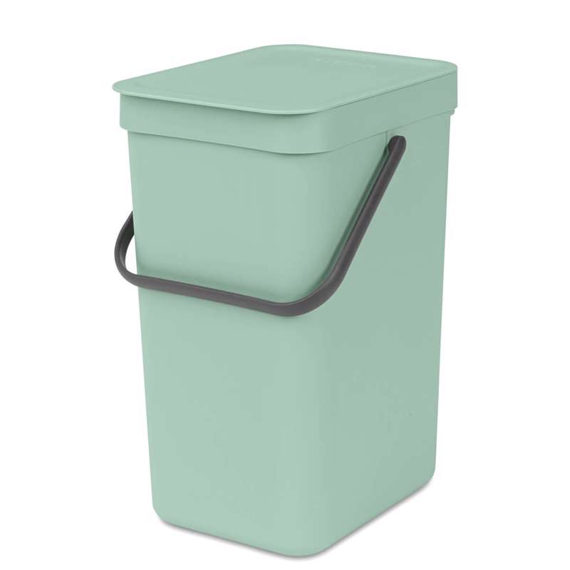 Affaldsspand med låg Brabantia Sort & Go Jade Green 12L