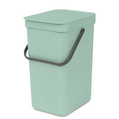 Affaldsspand med låg Brabantia Sort & Go Jade Green 12L