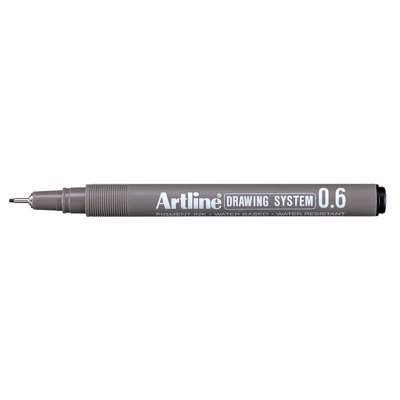 Fineliner Artline EK236 0,6mm sort