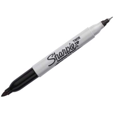 Marker Sharpie Twin Tip 0,5+0,1mm sort