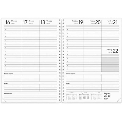 Basic ugekalender 2027 Mayland A5 PP-plast
