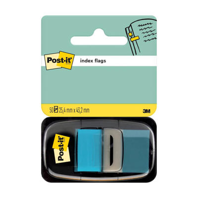 Indexfaner Post-it 680-23 blå, disp. 25x43mm 50bl/stk.