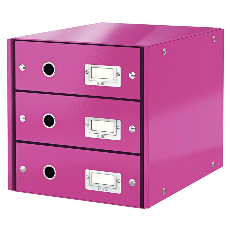 Skuffekabinet Click&Store 3 skuffer Leitz WOW pink