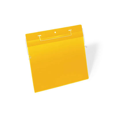 Lagerlomme m. wirebeslag A4 tvær gul pk./50