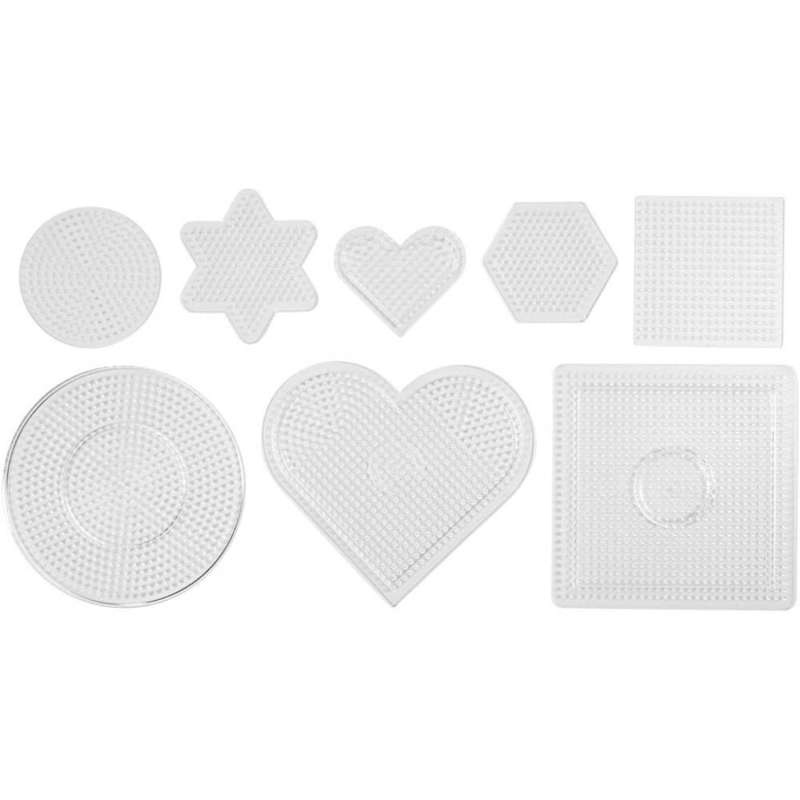 Perleplade Creas str. 7-15 cm, transparent, 8 stk./ 1 pk.