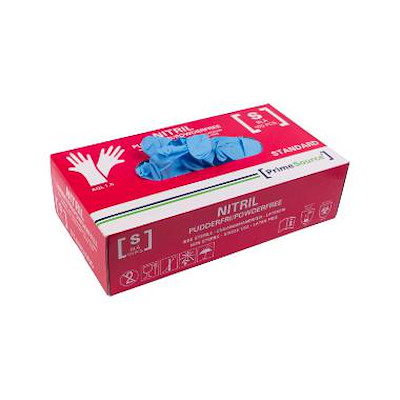 Nitrilhandsker Prime small blå pudderfri 100stk/pak