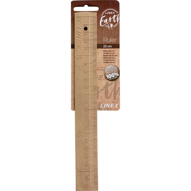 Lineal Linex Earth 22cm natur 100% genanvendelig