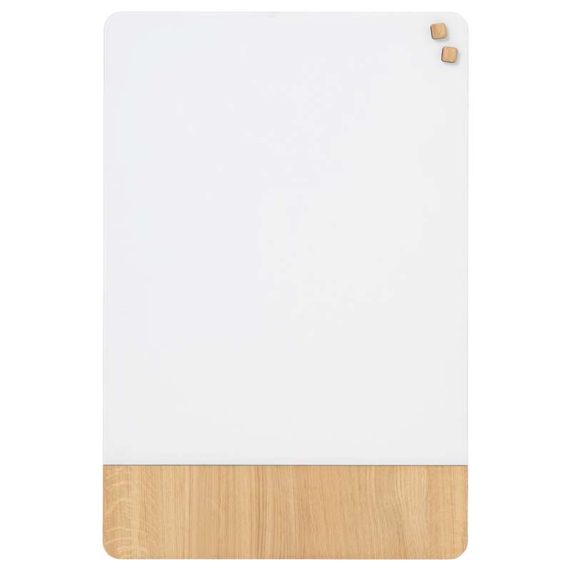 Glastavle Naga magnetisk 60x80 mat hvid/egefiner