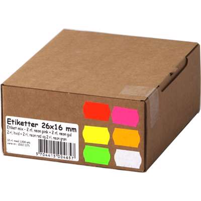 Prisetiket kulørte t/Blitz C17 og C20 Pk/12 rl ass.