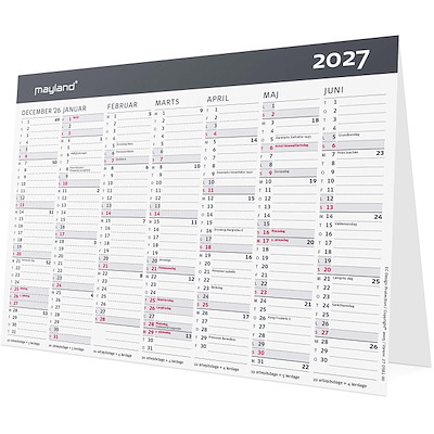 Kontorkalender A5 2027 Mayland Moderne