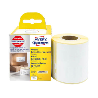 Shippingetiket Avery t/labelprinter 101x54mm 110stk/pk. 