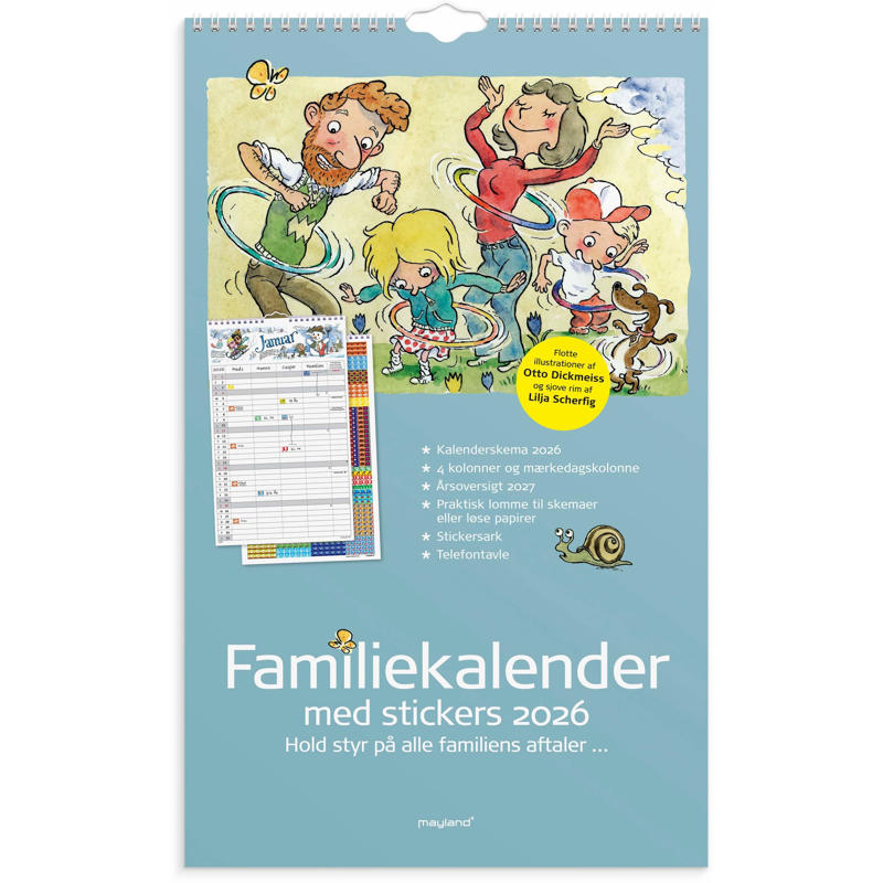 Familiekalender Otto Dickmeiss & Lilja Scherfig 4 kol. 2026