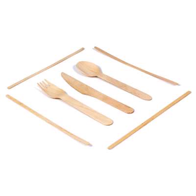 Træbestik kniv Nature line 100stk/pak