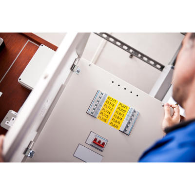 Label Brother sort/gul HGe631V5 12mm HiSpeed /5