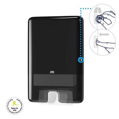 Dispenser Tork Xpress H2 sort t/Multifold håndark 552008