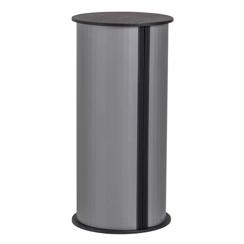 Messebord TWIN Rund messebord grå/sort