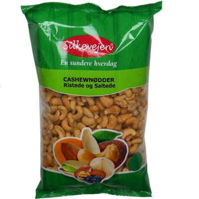 Cashewnødder Silkevejen saltede 1kg