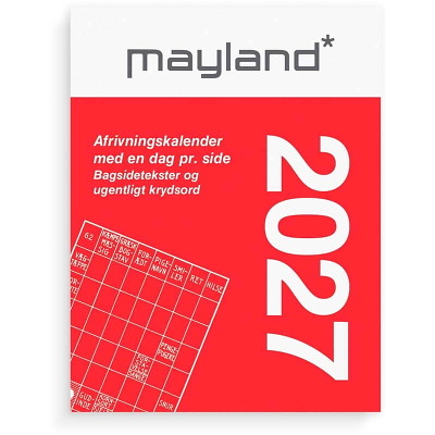 Broderikalender 2027 Mayland m/split og bagsidetekst