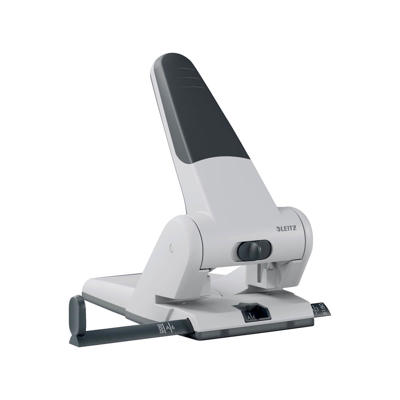 Hulapparat Leitz sølv 2-huls m/skinne t/65ark 5180