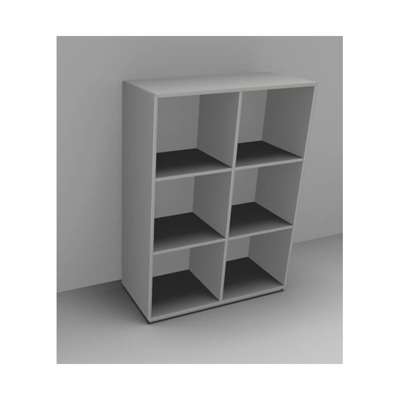 Reol Dencon 2302 800x350x1102 6-rum lys grå DLP m/ml.side