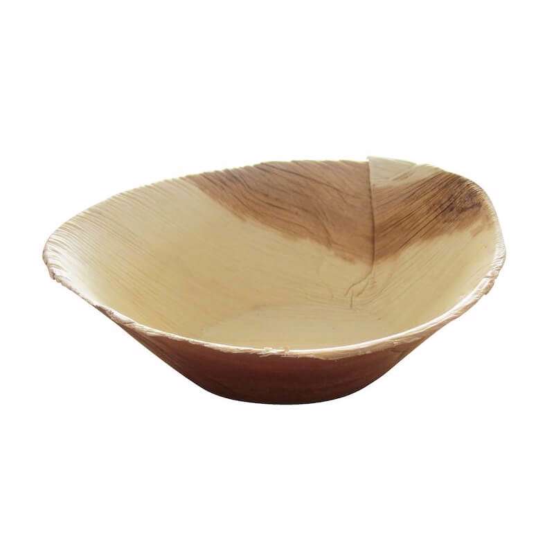 Engangs-skål palmeblad komposterbar 16x11x6cm 25stk natur