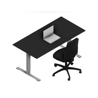 Hæve/sænkebord Dencon 03504 1600x800 alu stel sort nano pl.