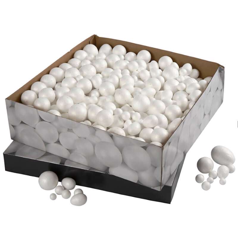 Flamingokugler Creas styropor kugl.-æg 1,5-6,1cm /550