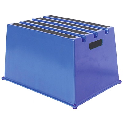 Sikkerhedstrin trappe Twin 1 trin plast 6600-5 blå